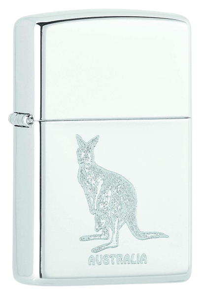 Zippo Australia Kangaroo Chrome – Reeds Tobacco Gifts & Lotto